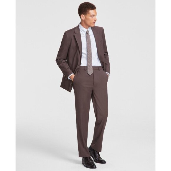 Nautica Mens Modern Fit Stretch Formal Look Fall Suit Brown Size 42 Short NWT - Picture 1 of 6